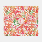 Vintag Inspiriert Paisley Leaf Muster (5) Fleecedecke (Vorderseite (Horizontal))