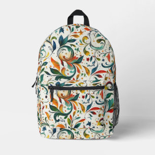 Vintag Inspiriert Paisley Leaf Muster Bedruckter Rucksack