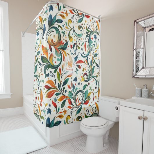 Vintag Inspiriert Paisley Leaf Muster Duschvorhang (Beispiel)