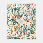 Vintag Inspiriert Paisley Leaf Muster Fleecedecke (Vorderseite)