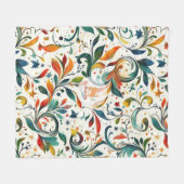 Vintag Inspiriert Paisley Leaf Muster Fleecedecke (Vorderseite (Horizontal))