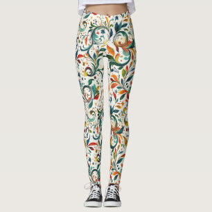 Vintag Inspiriert Paisley Leaf Muster Leggings