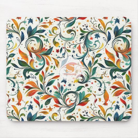 Vintag Inspiriert Paisley Leaf Muster Mousepad (Vorne)