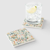 Vintag Inspiriert Paisley Leaf Muster Steinuntersetzer (Seitenansicht)