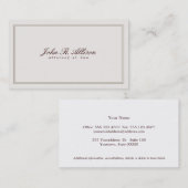 Vintag Inspiriert Rechtsanwaltskanzlei mit Visiten Visitenkarte (Vorne/Hinten)