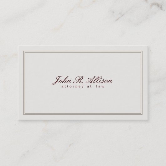 Vintag Inspiriert Rechtsanwaltskanzlei mit Visiten Visitenkarte (Vorderseite)
