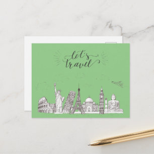 Vintag Inspiriert Reise Postkarte