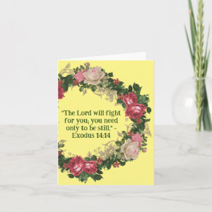 Vintag Inspiriert Rose Wreath Religious Blank Karte