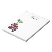 Vintag Inspiriert Rotwein Trauben Niedlich Weinber Notizblock (Rotiert)