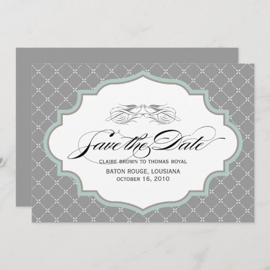 {Vintag inspiriert} Save the Date (Vorne/Hinten)