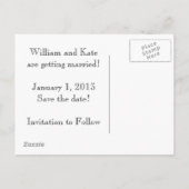 Vintag Inspiriert Save the Date Postkarten (Rückseite)