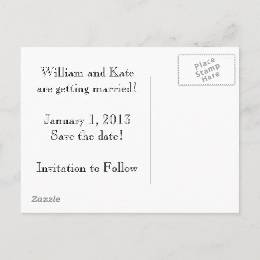 Vintag Inspiriert Save the Date Postkarten (Rückseite)