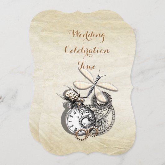 Vintag Inspiriert Steam Punk Hochzeit Einladung (Vorne/Hinten)