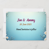 Vintag Inspiriert Strand Save the Date (Rückseite)