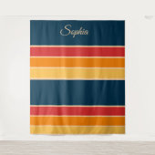 Vintag Inspiriert Tapisserie für farbige Streifen Wandteppich (Vorderseite)