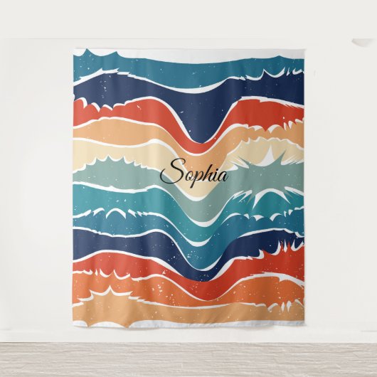 Vintag Inspiriert Tapisserie für farbige Streifen Wandteppich (Vorderseite)