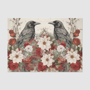 Vintag Inspiriert Weihnachtsblumen Ravens Seidenpapier
