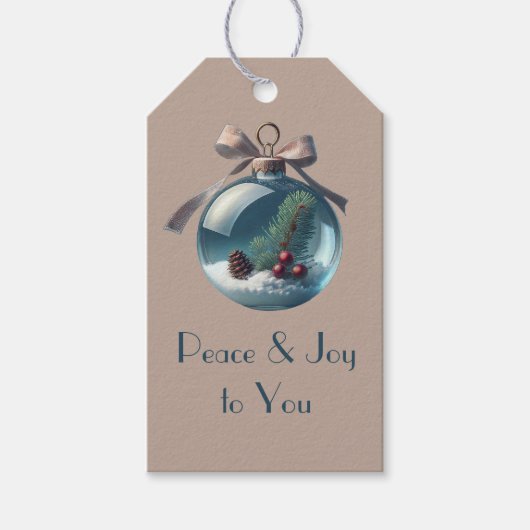 Vintag Inspiriert Weihnachtsfeiertage Geschenkanhänger (Vorderseite)