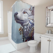 Vintag Inspiriert Wolf Head Art - Nostalgisch Duschvorhang (Beispiel)