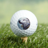Vintag Inspiriert Wolf Head Art - Nostalgisch Golfball (Insitu T-Shirt)