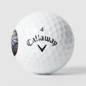 Vintag Inspiriert Wolf Head Art - Nostalgisch Golfball (Logo)