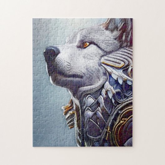 Vintag Inspiriert Wolf Head Art - Nostalgisch Puzzle (Vertikal)