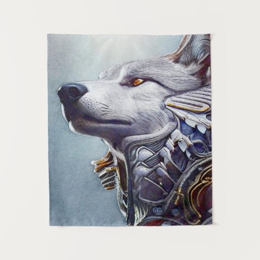 Vintag Inspiriert Wolf Head Art - Nostalgisch Wandteppich (Vorderseite)