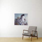 Vintag Inspiriert Wolf Head Art - Nostalgisch Wandteppich (Beispiel (Horizontal))