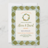 Vintag Inspirierte Orangenhochzeit Einladung (Vorderseite)