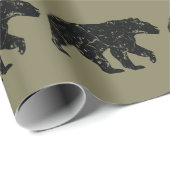 Vintag-inspiriertes Bärn-Packpapier Geschenkpapier (Rolleneckpunkt)