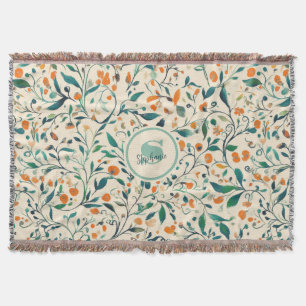 Vintag-Inspiriertes Paisley Leaf-Muster (3) Decke