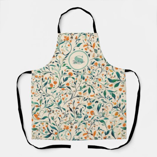 Vintag-Inspiriertes Paisley Leaf-Muster (3) Schürze (Vorderseite)