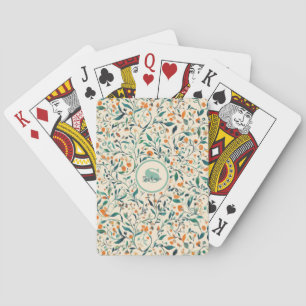Vintag-Inspiriertes Paisley Leaf-Muster (3) Spielkarten