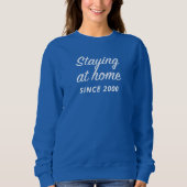 Vintag Introvert Blue Sweatshirt (Vorderseite)