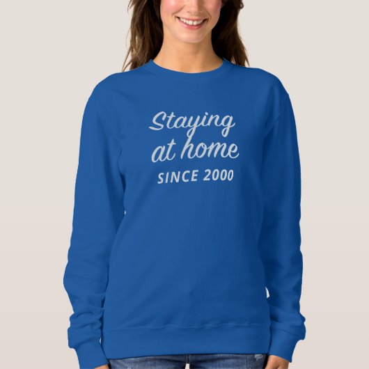 Vintag Introvert Blue Sweatshirt (Vorderseite)