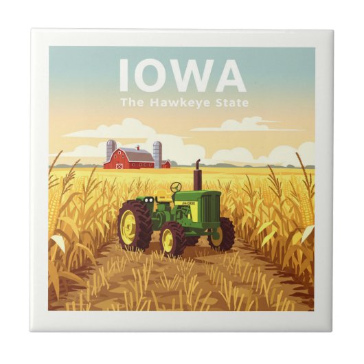 Vintag Iowa Fliese (Vorderseite)