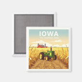 Vintag Iowa Magnet (Vorderseite/Rückseite)