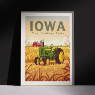Vintag Iowa Poster