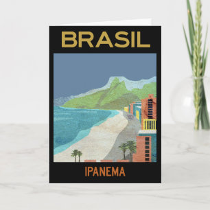 Vintag Ipanema Brasilien Beach Travel Postcard Karte
