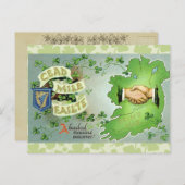 Vintag Ireland St. Patrick's Day Postkarte (Vorne/Hinten)