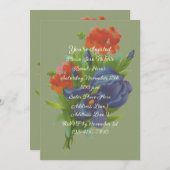 Vintag Iris Bouquet Party für Blumenwirtschaft Einladung (Vorne/Hinten)