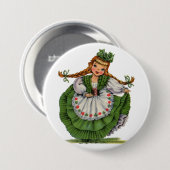 Vintag Irish Girl Button (Vorne & Hinten)