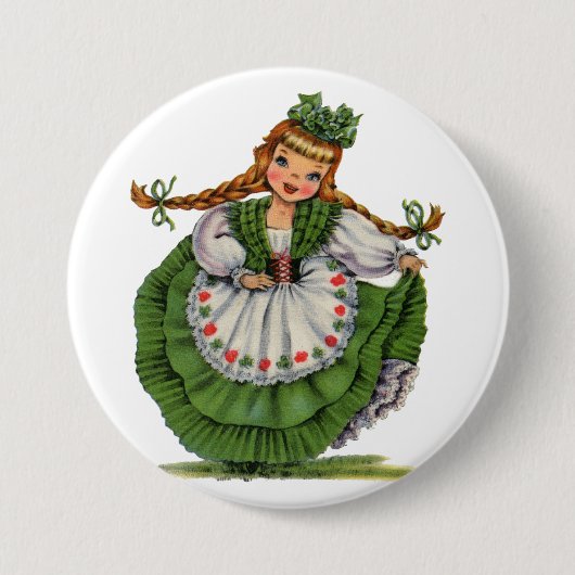 Vintag Irish Girl Button (Vorderseite)