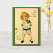 Vintag Irish Laddie - St. Patrick's Gruß Karte (Gelbe Blume)