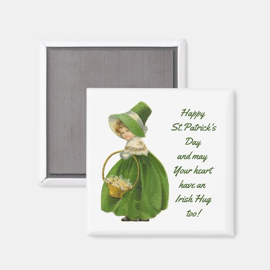 Vintag Irish Miss Magnet (Vorderseite/Rückseite)