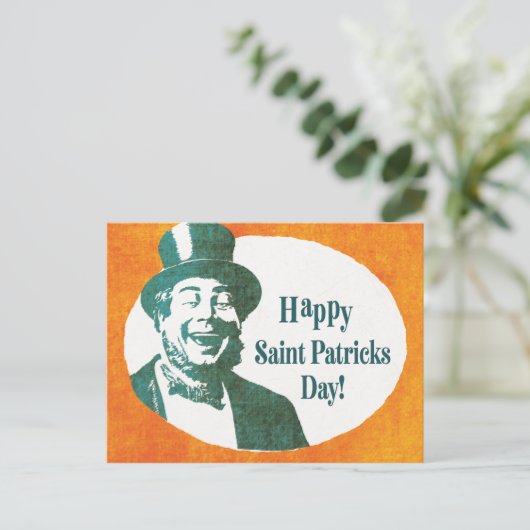 Vintag Irish Saint Patrick Postkarte (Stehend Vorderseite)