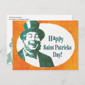 Vintag Irish Saint Patrick Postkarte (Vorne/Hinten)