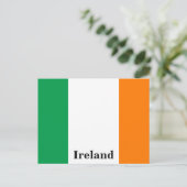 Vintag Irland Flaggenreise Tourismus Postkarte (Stehend Vorderseite)