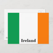 Vintag Irland Flaggenreise Tourismus Postkarte (Vorne/Hinten)