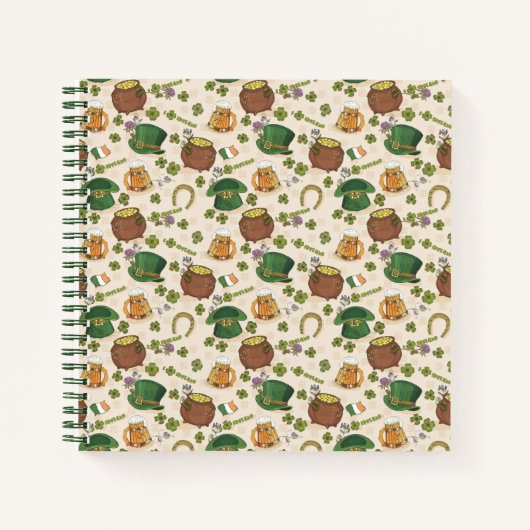 Vintag Irland Icon Muster Notizblock (Vorderseite)